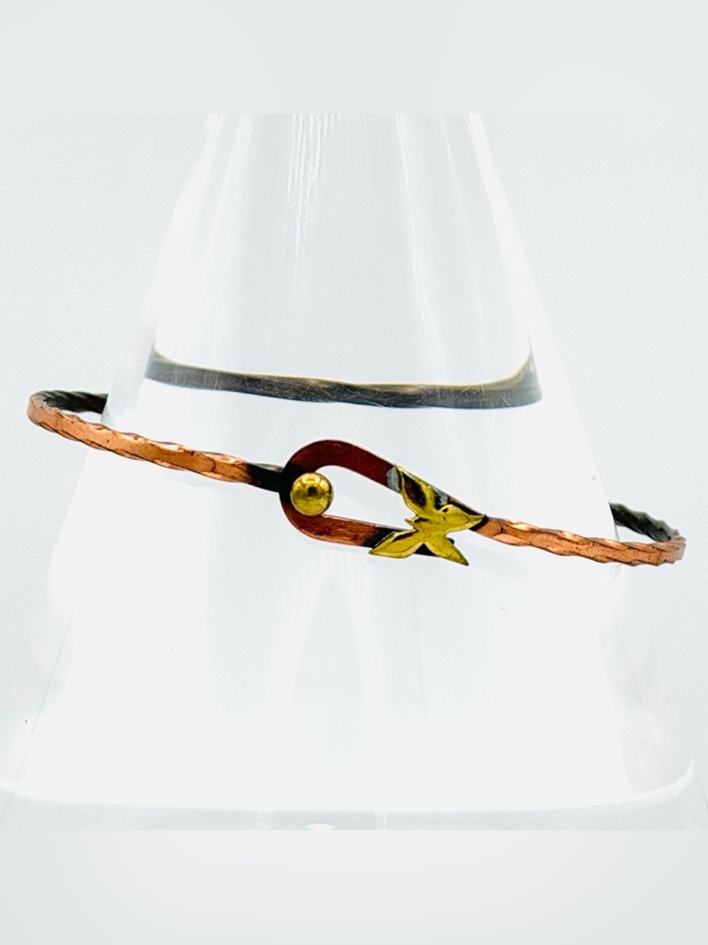 Copper & Gold Plated Butterfly Hook Tension Metal Bracelet Women’s Jewelry